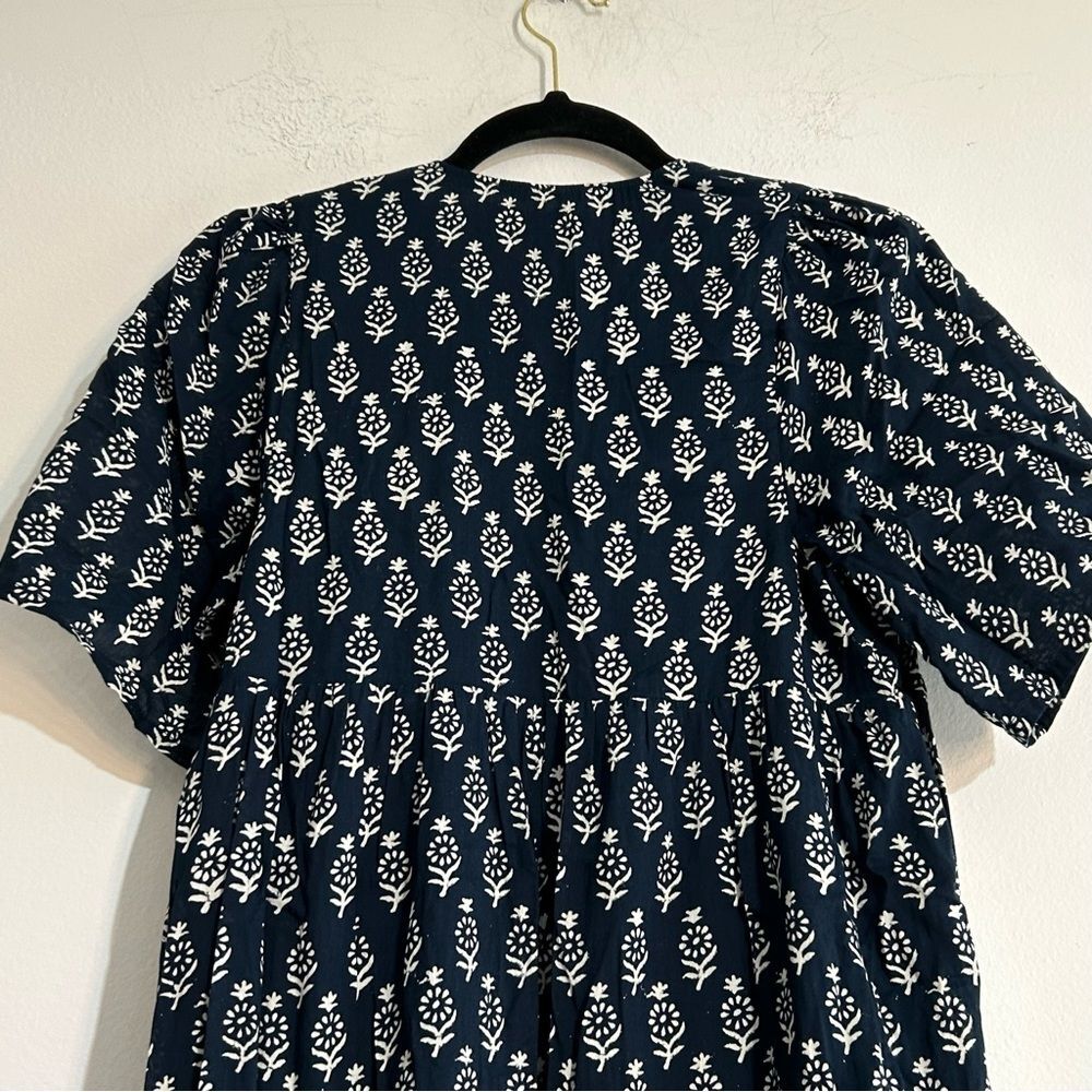 Emerson Fry India Collection Isla Dress 2 Marguerite Blue Organic Size XS/Small - Picture 10 of 14